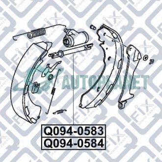 Комплект монтажний гальмівних колодок Q-fix Q0940584