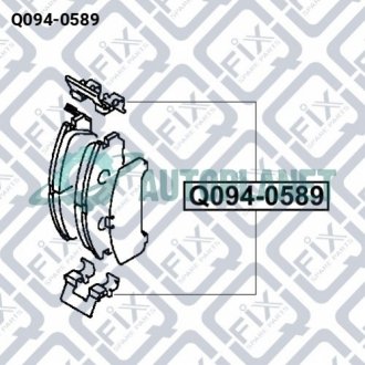 Ремкомплект гальмівних колодок (пружинки) Q-fix Q094-0589