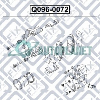 Супорт гальмівний передній правий Q-fix Q0960072