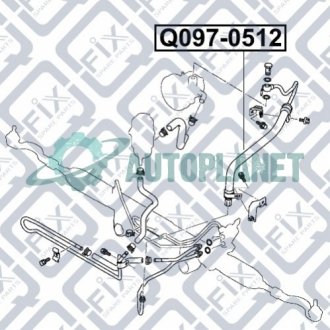 Шланг гідропідсилювача рульової рейки Q-fix Q097-0512