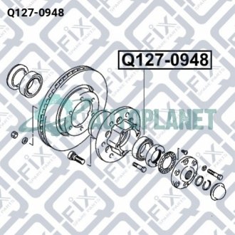 ПОДШИПНИК ПЕРЕДН СТУП Q-fix Q127-0948