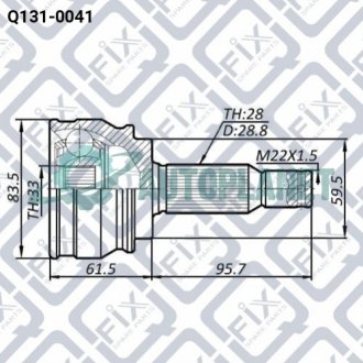 Шрус зовнішній Q-fix Q1310041