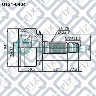 Шрус зовнішній Q-fix Q1310404