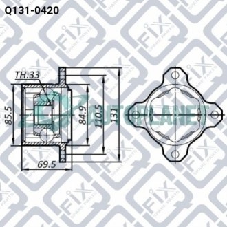 ШРУС внутрішній (правий) Q-fix Q131-0420