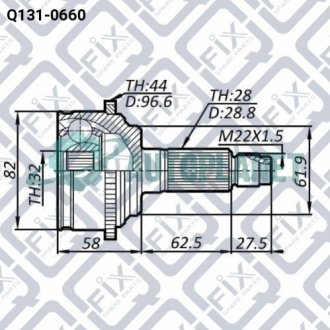 Шрус зовнішній Q-fix Q1310660