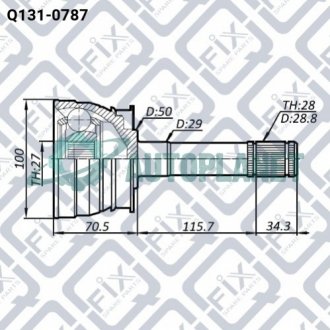 Шрус зовнішній Q-fix Q131-0787 (фото 1)