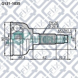 Шрус зовнішній Q-fix Q1311035