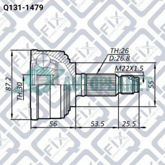 Шрус зовнішній Q-fix Q1311479