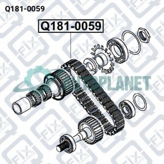 Ланцюг приводу роздавальної коробки (ширина 35мм) Q-fix Q181-0059 (фото 1)