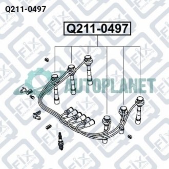 ПРОВОДА СВЕЧНЫЕ КОМПЛЕКТ Q-fix Q211-0497 (фото 1)