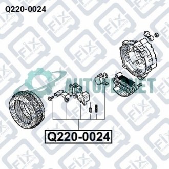 ЩЕТКИ ГЕНЕРАТОРА (14v) Q-fix Q220-0024