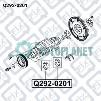 Вкладиші колінвалу корінні Q-fix Q292-0201 (фото 1)