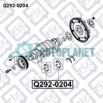 ВКЛАДЫШИ КОРЕННЫЕ (К-Т) 0.25 Q-fix Q292-0204