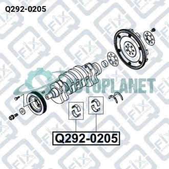 ВКЛАДЫШИ КОРЕННЫЕ (К-Т) 0.50 Q-fix Q292-0205