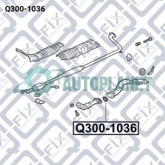 Прокладка вихлопної труби (графітова) Q-fix Q300-1036 (фото 1)
