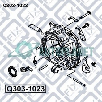 Сальник первинного валу АКПП (45x68.2x7) Q-fix Q303-1023 (фото 1)