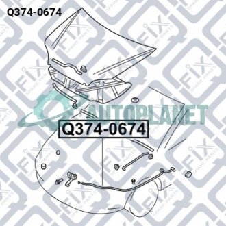 Трос замка капоту Q-fix Q374-0674