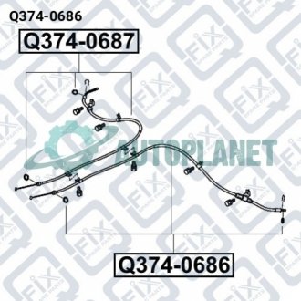 ТРОС ТОРМОЗНОЙ ЛЕВЫЙ Q-fix Q374-0686