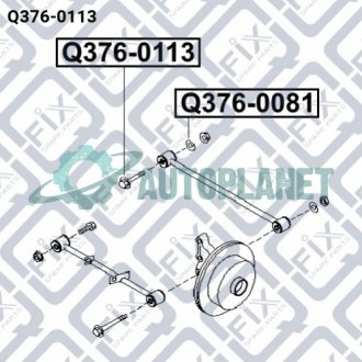 Болт розвальний задньої підвіски Q-fix Q376-0113