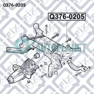 Болт розвальний задньої підвіски Q-fix Q376-0205