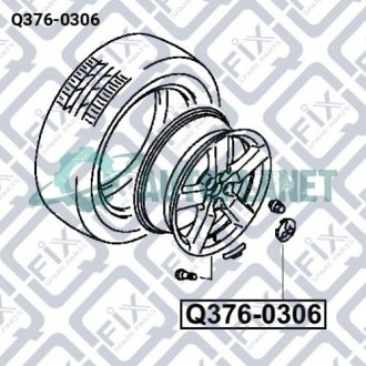 Кришка маточини колеса (заглушка) Q-fix Q376-0306