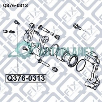 Болт кріплення направляючої переднього гальмівного супорта Q-fix Q376-0313