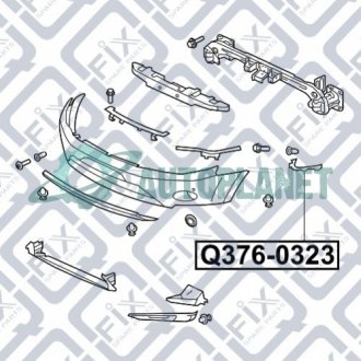 Кронштейн кріплення переднього бампера (правий) Q-fix Q376-0323