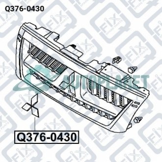 ЭМБЛЕМА РЕШЕТКИ РАДИАТОРА (значок три ромба) Q-fix Q376-0430 (фото 1)