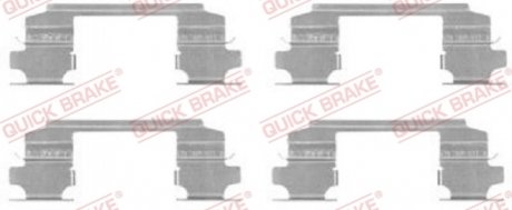 Комплект прижимних планок гальмівного супорту QUICK BRAKE 109-1686 (фото 1)