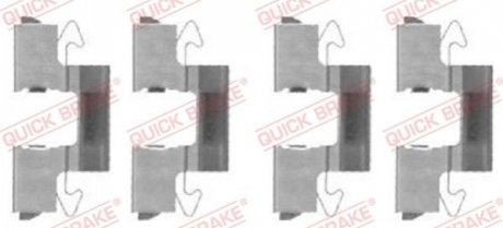 Комплект прижимних планок гальмівного супорту QUICK BRAKE 109-1714 (фото 1)