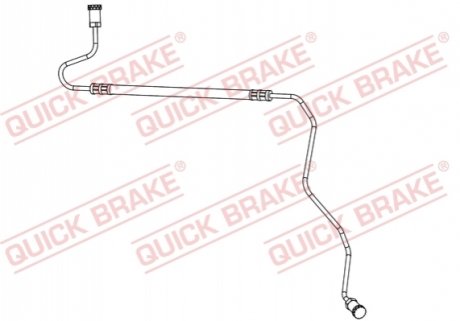 Шланг тормозной (задний) Citroen C3/Peugeot 207 06- (L) QUICK BRAKE 96.017