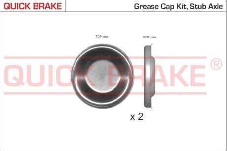 Фото захисна кришка маточини колеса (комплект 2 ед) QUICK BRAKE 9826K Захисна кришка маточини колеса (комплект 2 ед) QUICK BRAKE 9826K