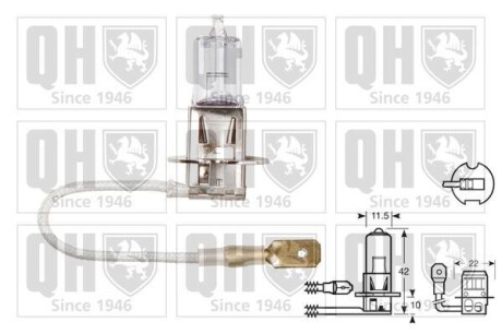 Автолампа H3 12V 55W PK22s Quinton Hazel QBL453