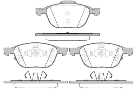 FORD гальмівні колодки передн.C-Max,Focus II,III,Kuga I,II Mazda 3,5,Volvo 03- REMSA 1082.12