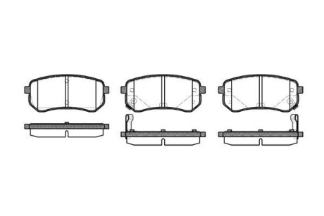 HYUNDAI гальмівні колодки задн.i10 08-,Kia Picanto 04- REMSA 1135.02