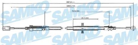 Трос зчеплення SAMKO C0173B