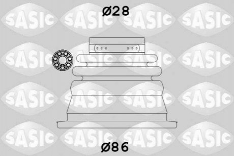 Ремонтний комплект пильника шруса з елементами монтажу SASIC 4003464 (фото 1)