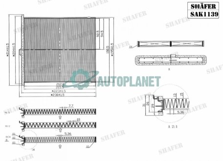 Фильтр салонный Mazda 3 11-, 6 12-, CX-5 11-, угольный SHAFER SAK1139