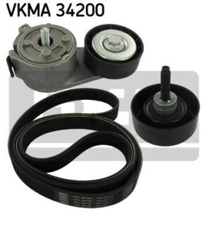 FORD К-т ГРМ (ремінь + 2 ролика) C-Max 1,8TDCi 06-, S-Max, Galaxy. SKF VKMA 34200