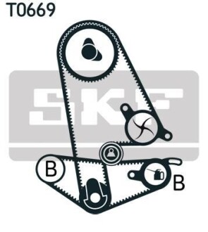 Ремкомплект ГРМ + помпа HONDA Accord/Shuttle "1,8-2,2 "90-01 SKF VKMC93600