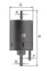 Фільтр паливний AUDI "2,8-3,1 "04-11 SOFIMA S 1831 B