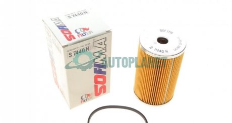 Фільтр паливний Citoren BX/C25/XM 1.8-2.5D 83-00/Peugeot 205 1.7D/TD 83-98/405 1.8 TD/1.9D 88-92 SOFIMA S 7440 N