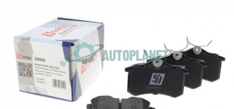 Колодки гальмівні (задні) VW Caddy III 04-/Peugeot 308 07-/Citroen C4 04- (87.1x52.8x17.2) Solgy 209009