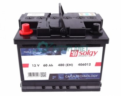 Аккумуляторная батарея 60Ah/480A (242x175x190/+L) Solgy 406012 (фото 1)
