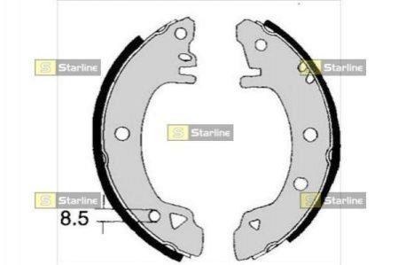 Тормозные колодки барабанные STARLINE BC 01380 (фото 1)