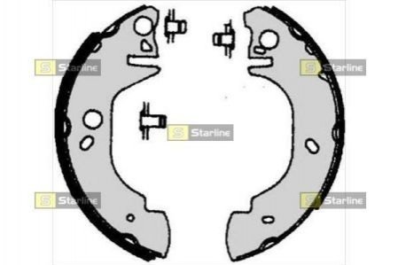 Тормозные колодки барабанные STARLINE BC 06760