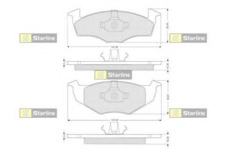 Гальмівні колодки дискові STARLINE BD S072
