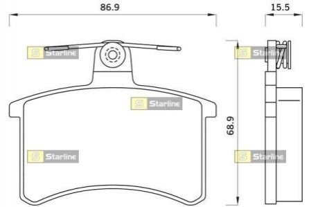 Гальмівні колодки дискові STARLINE BD S078 (фото 1)