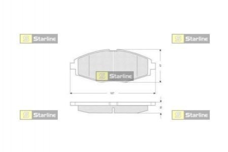 Тормозные колодки дисковые STARLINE BD S134 (фото 1)
