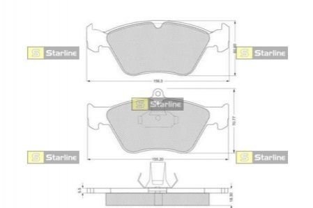 Тормозные колодки дисковые STARLINE BD S192 (фото 1)